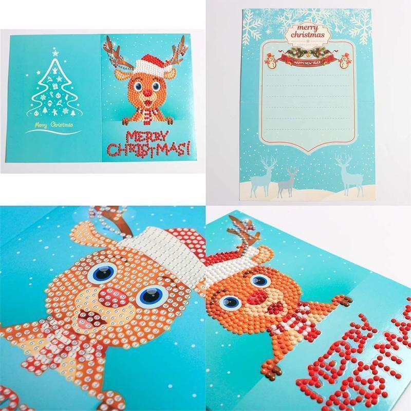 DIY Diamond Art Christmas Greeting Card Set