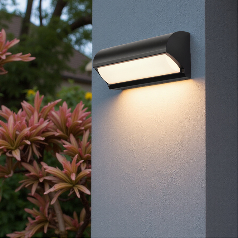 Modern LED Wall Light for Outdoors with Compact Design and Warm Ambient Light
