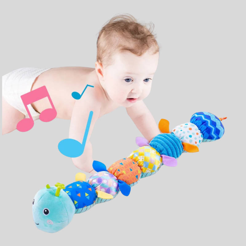 Soft Plush Caterpillar Baby Rattle Sensory Toy