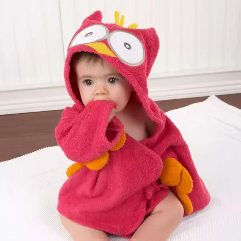Hooded Animal Bathrobe for Babies and Toddlers