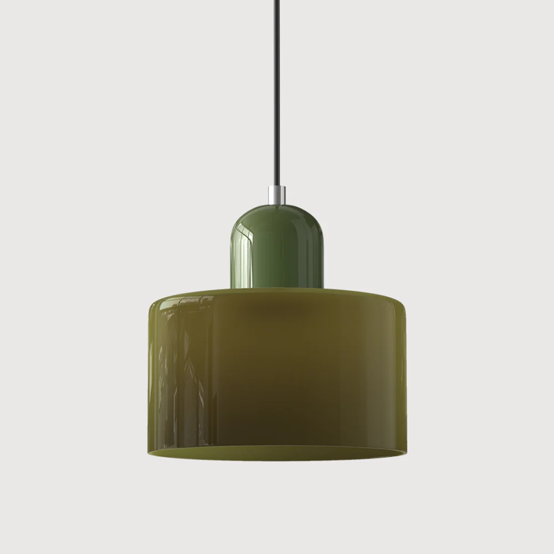 Retro Pendant Lamp with Glass Shade and Adjustable Cord for a Warm Atmosphere