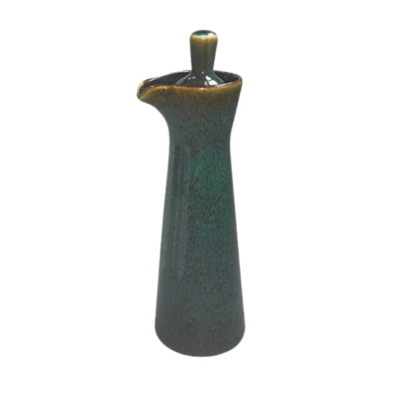 Stylish Ceramic Oil Dispenser with Drip-Free Spout for Kitchen and Table