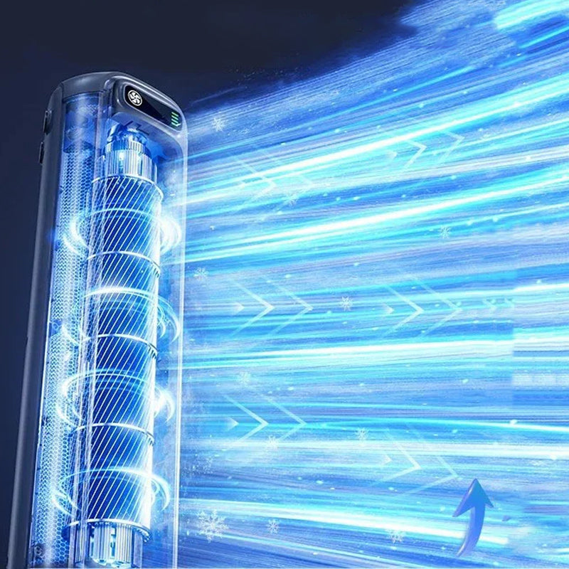 Portable Rechargeable Air Cooler with Compact Bladeless Design