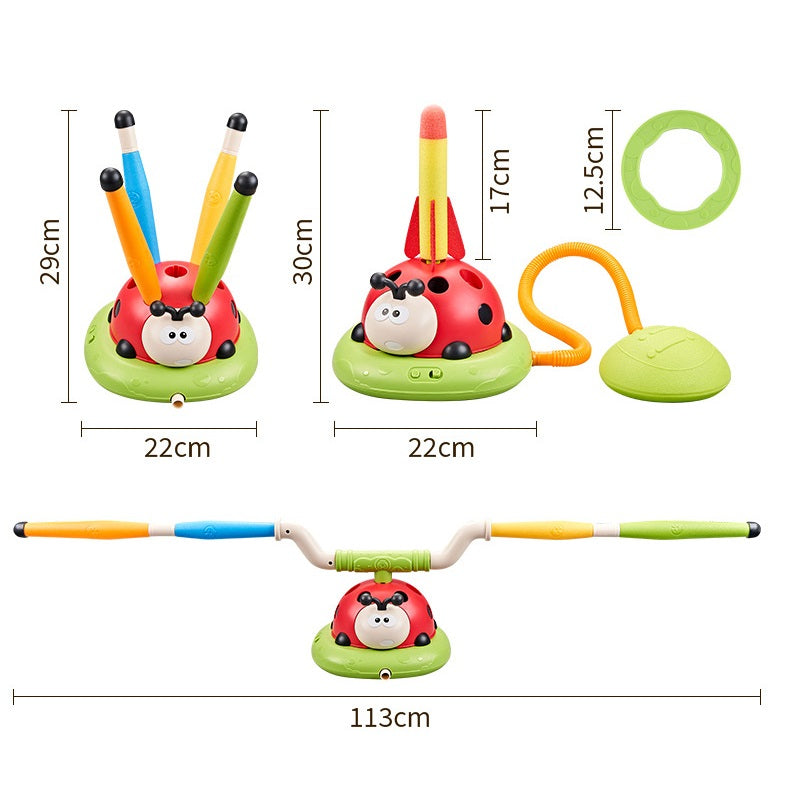 Active Play Set with Skipping Rope, Ring Toss and Stomp Rocket