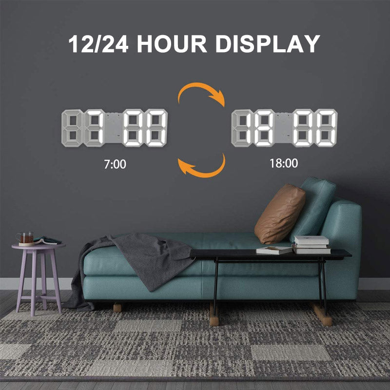 Smart 3D Digital Clock – Modern Design for Your Nightstand — Zenido UK