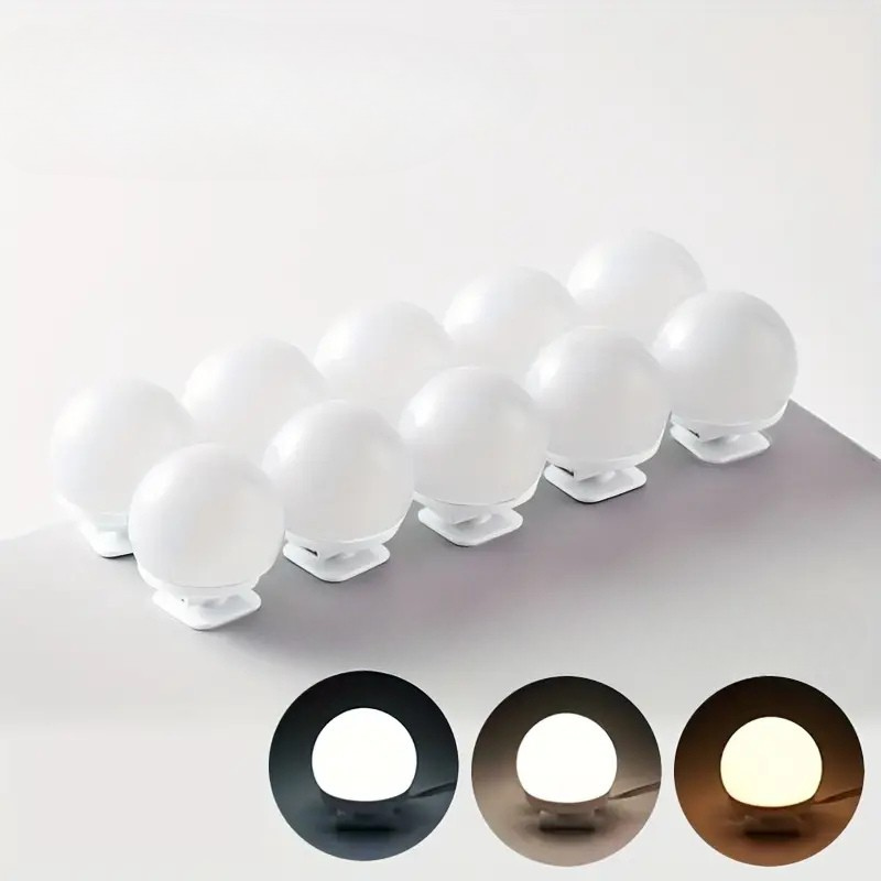 Dimmable LED Mirror Lighting with Light Balls and Adjustable Make-Up Lighting