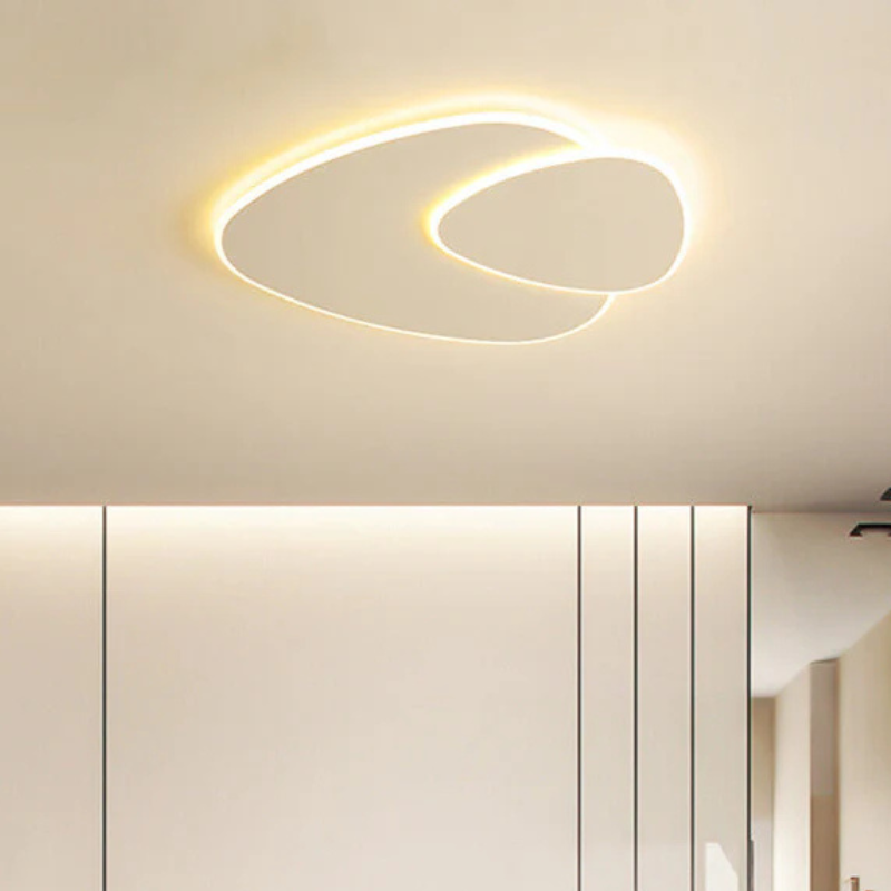 Minimalistic LED Ceiling Light with Organic Elliptical Shape for Modern Interiors