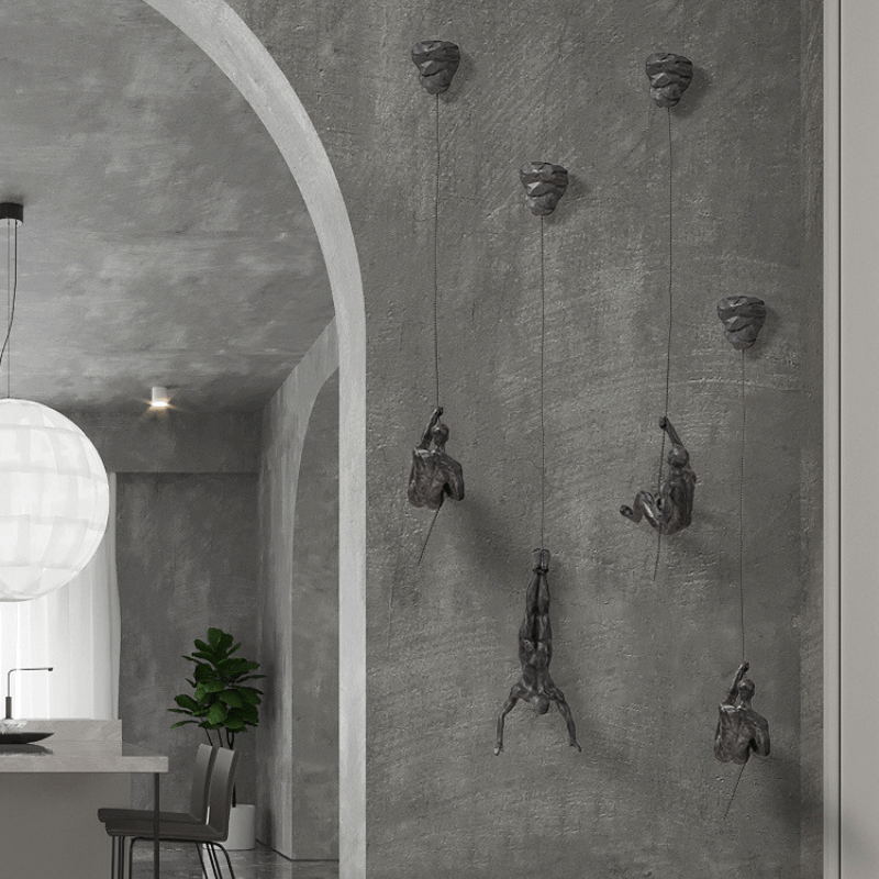 Decorative Climbing Figures Wall Sculpture Set for Modern Wall Decoration