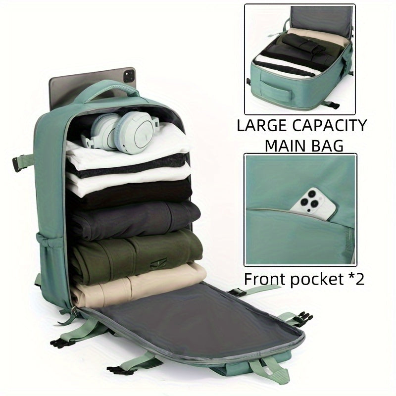 Travel Backpack with 180° Opening and Shoe Compartment