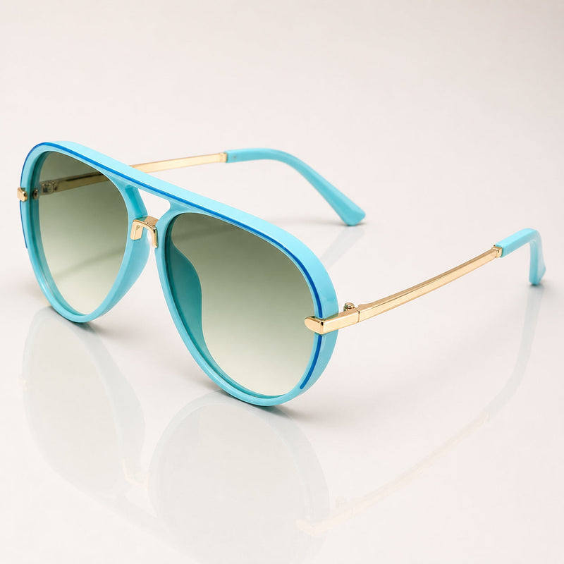 Women's Oversized Aviator UV400 Sunglasses with Gradient Lenses