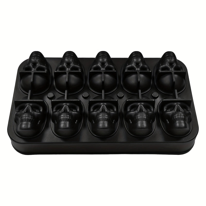 Silicone Skull Ice Cube Tray with Six Large Moulds
