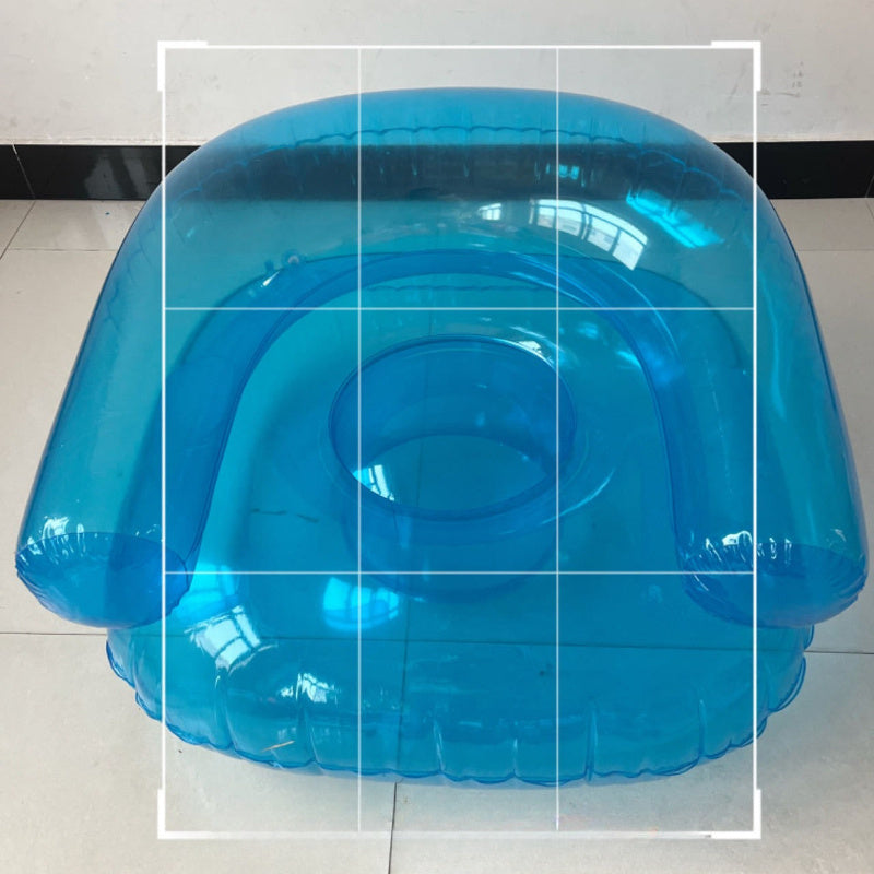 Inflatable Lounge Chair for Adults with Transparent Design and Comfort Cushion