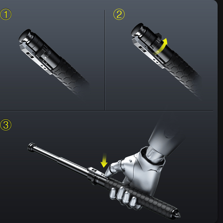 Telescopic Walking Stick with One-Click Extension and Anti-Slip Grip
