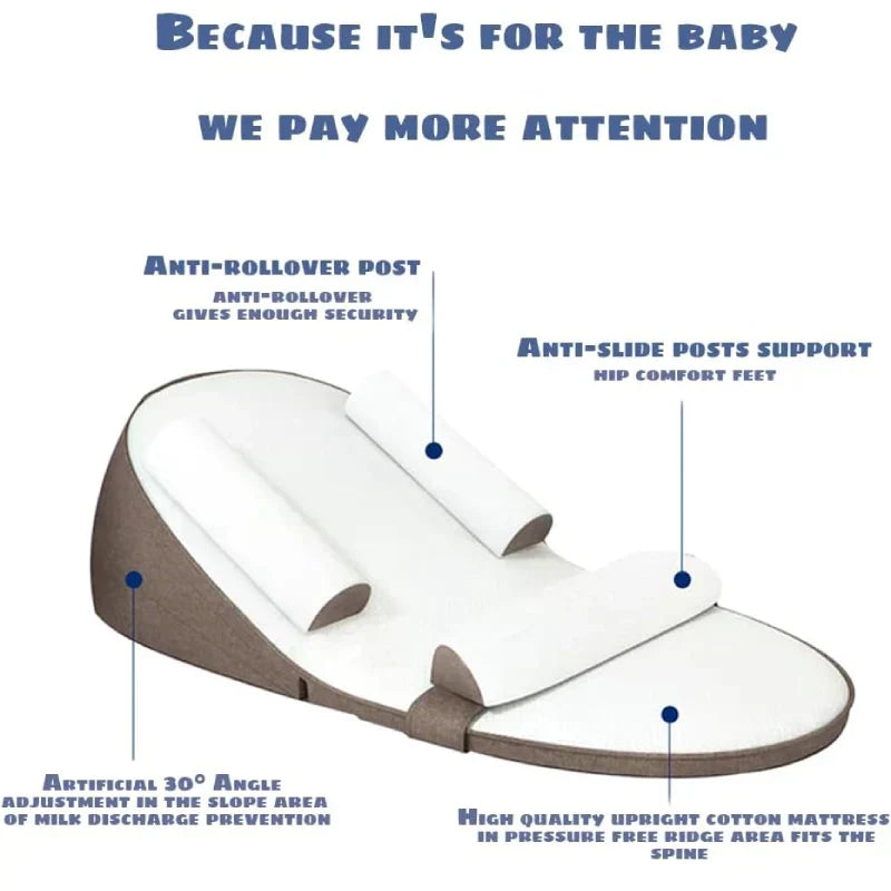 Baby Wedge Pillow with Ergonomic Incline for Comfortable Rest