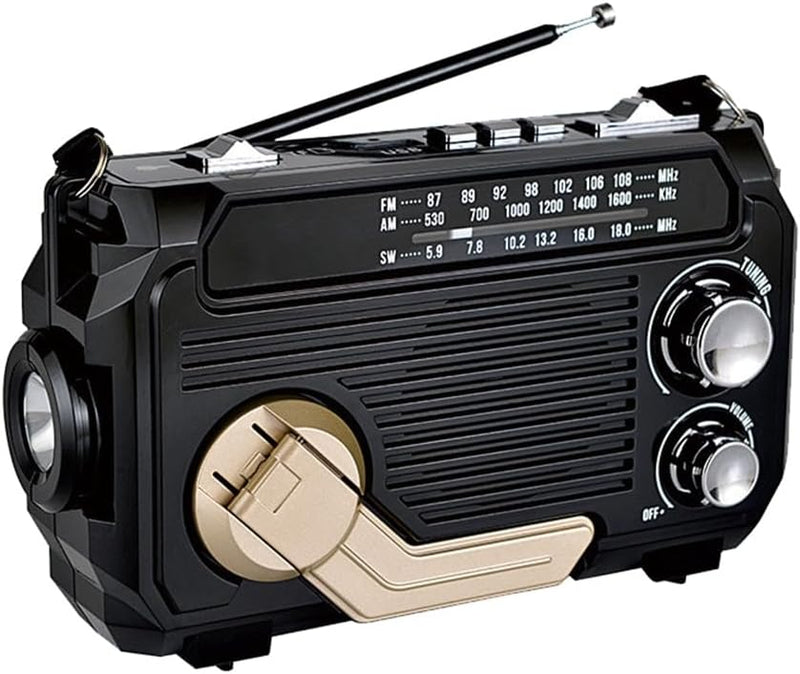 Emergency Radio with Dynamo and Solar Panel for Reliable Communication and Lighting