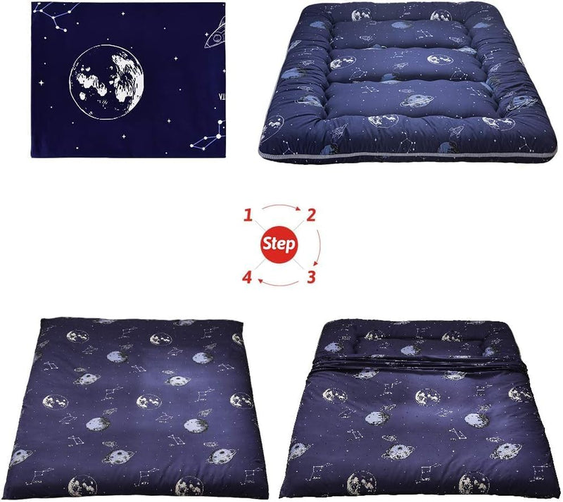 Futon Floor Mattress with Memory Foam Filling and Foldable Design