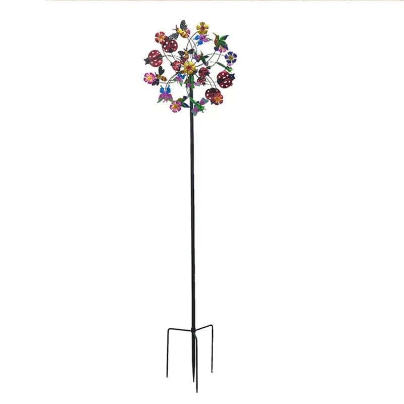 Solar Floral Wind Spinner