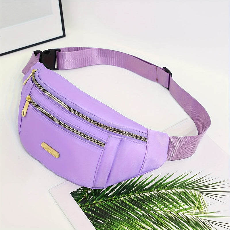 Lightweight Bum Bag for Women with Multiple Zipper Pockets and Adjustable Strap