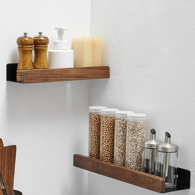 Wooden Bathroom Organiser Without Drilling – Practical and Natural Design