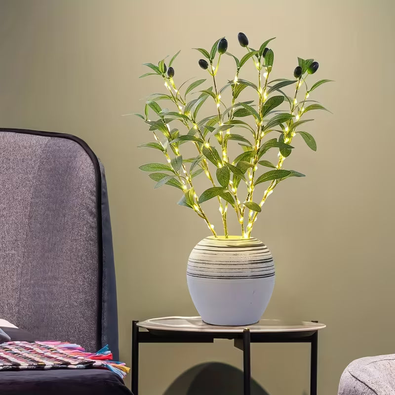 Illuminated Olive Branch and Cherry Blossom LED Decoration