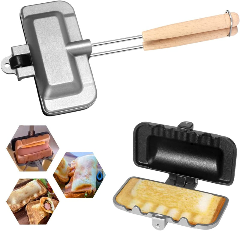 Double-Sided Non-Stick Stovetop Sandwich and Breakfast Maker