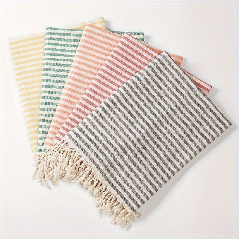 Oversized Beach Towel with Bohemian Stripe Pattern