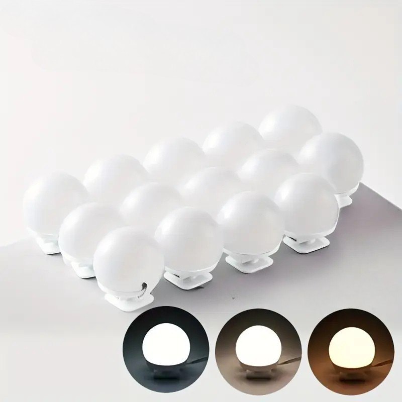 Dimmable LED Mirror Lighting with Light Balls and Adjustable Make-Up Lighting