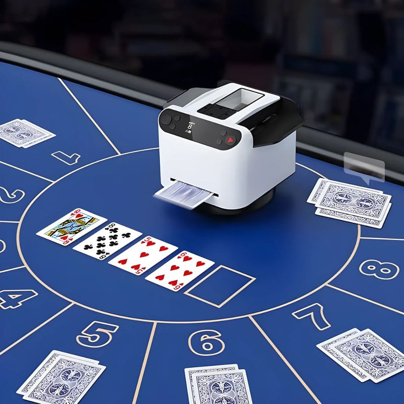 Automatic Card Shuffling Machine and Dealer for Fast and Efficient Play