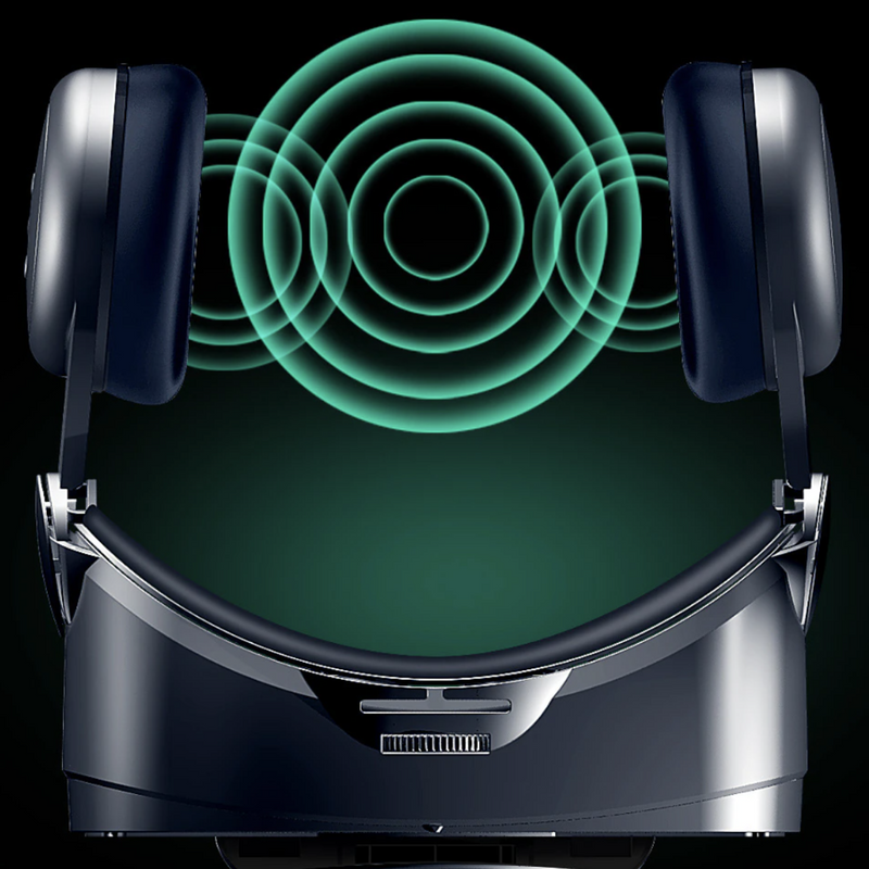 Smartphone VR Headset with Integrated Headphones and Adjustable Lenses