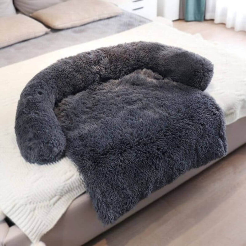 Plush Dog Bed with Raised Edges – Soft Comfort for Daily Resting