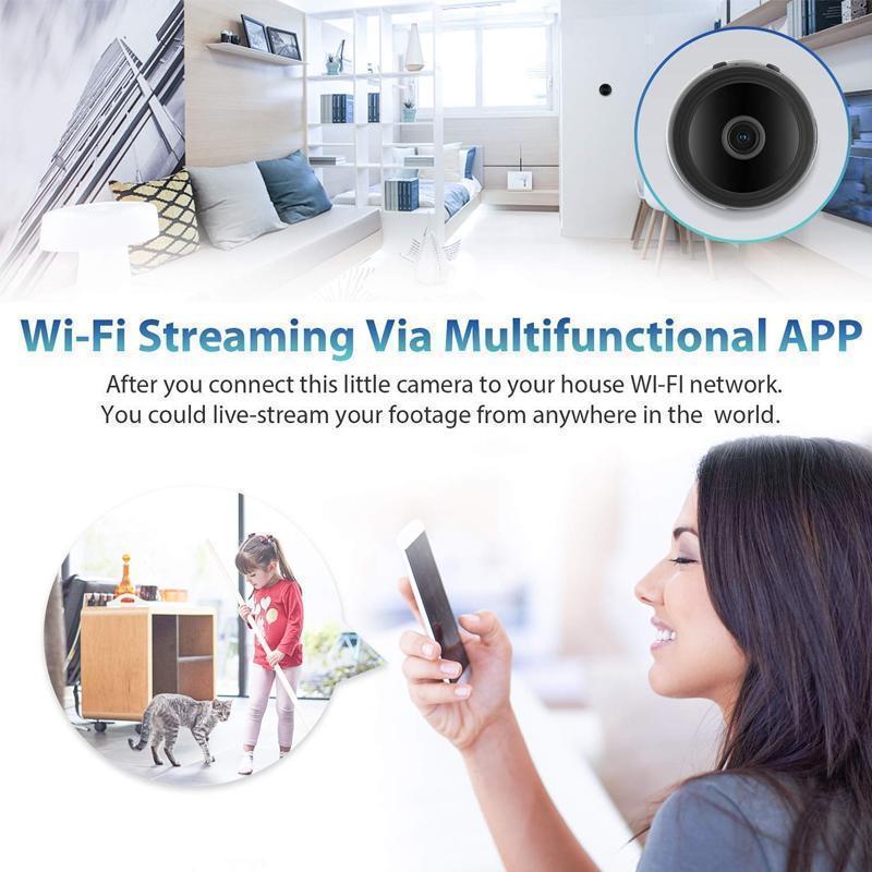 Magnetic Wi-Fi Mini Camera with Night Vision and App Control
