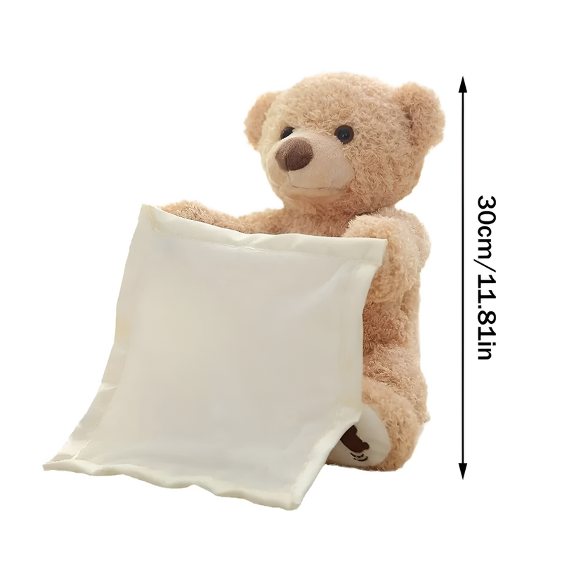 Interactive Peek-A-Boo Plush Teddy Bear with Moving Paws