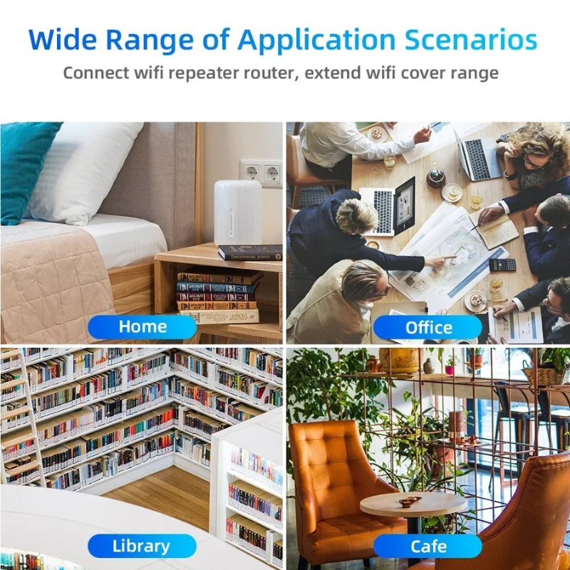 Dual-Band WiFi Range Extender with 2.4GHz & 5GHz Connectivity