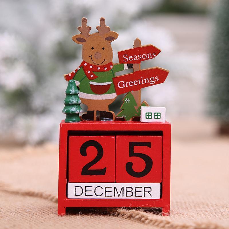 Wooden Christmas Countdown Calendar Decoration
