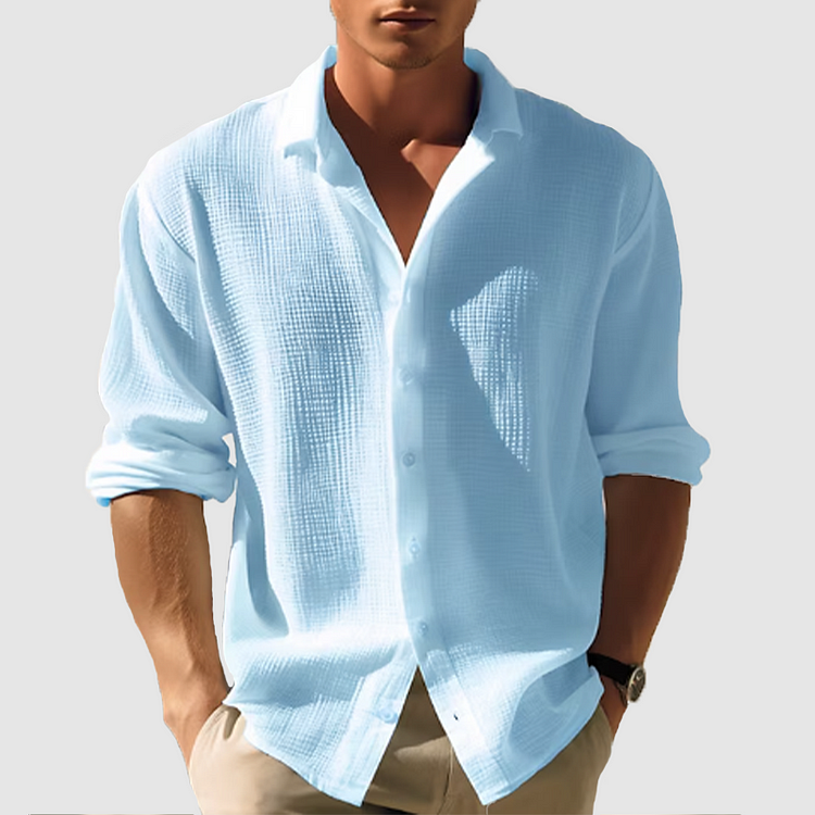 Men's Long Sleeve Shirt Made from Light and Breathable Material