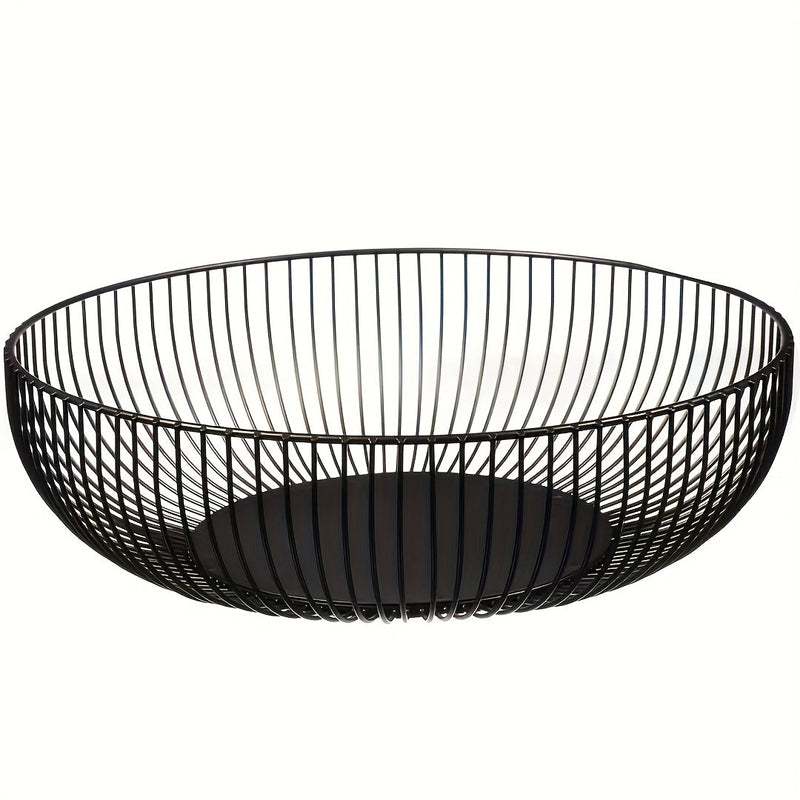 Round Metal Fruit Bowl for Table and Kitchen – Minimalist and Decorative Design