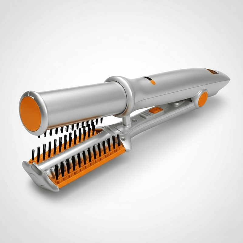 Rotating Hair Brush Styler with Adjustable Heat Settings