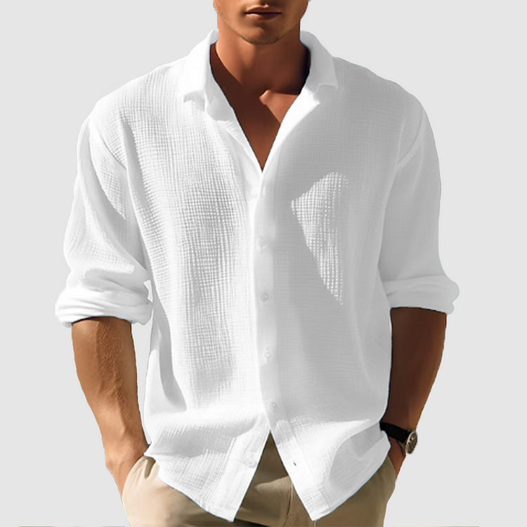 Men's Long Sleeve Shirt Made from Light and Breathable Material