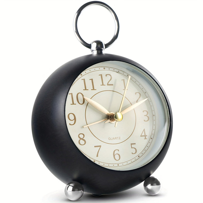 Vintage Analogue Alarm Clock with Night Light – Quiet and Clearly Readable