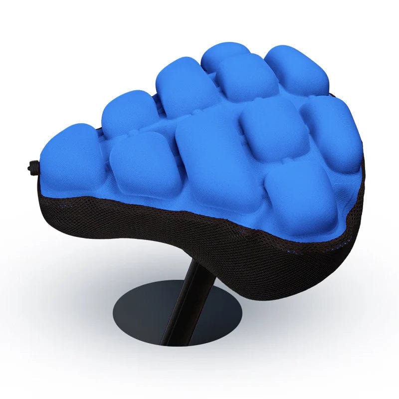 Inflatable Bike Seat Cover with Air Cells and an External Valve