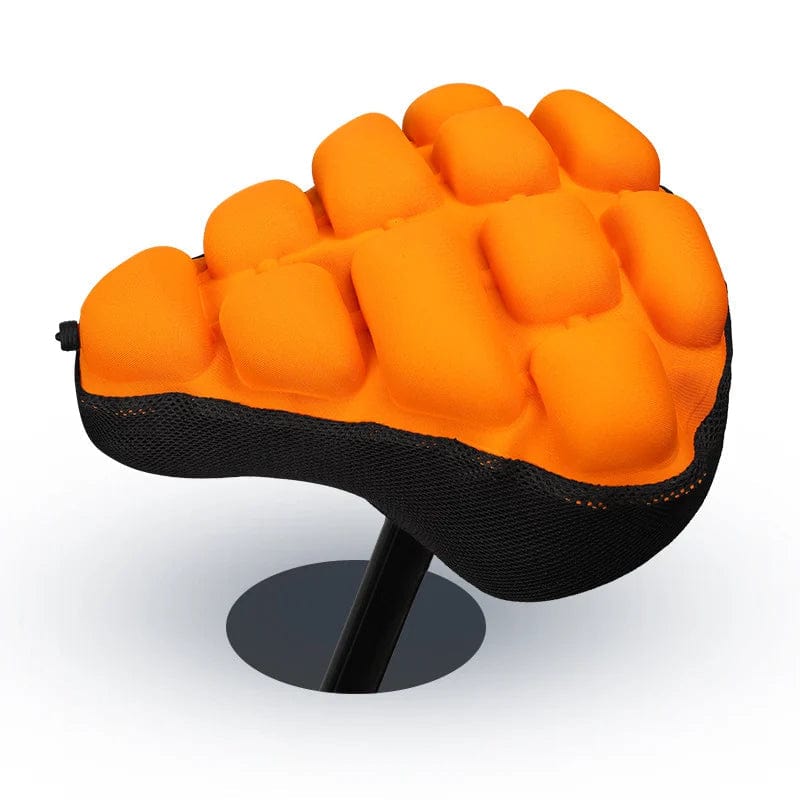 Inflatable Bike Seat Cover with Air Cells and an External Valve