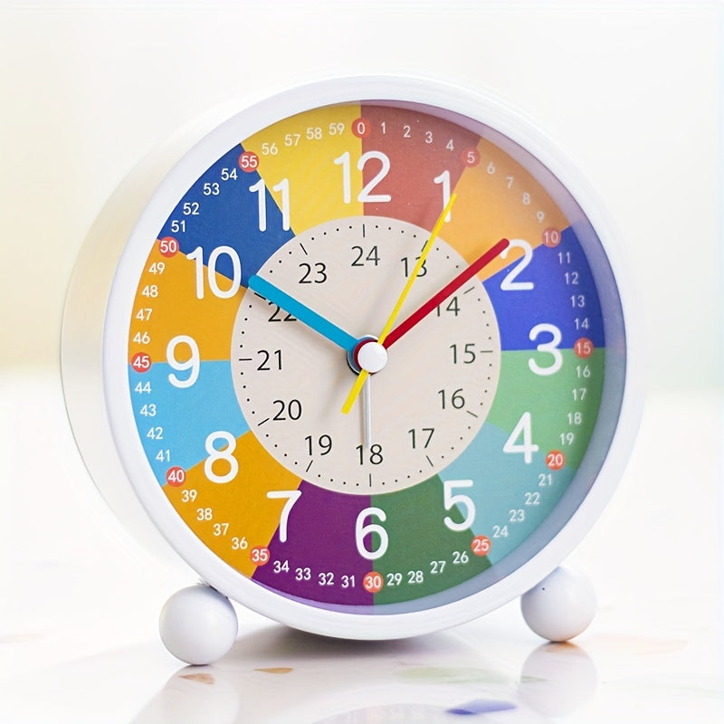 Educational Silent Alarm Clock – Colorful Clock for Students and Children