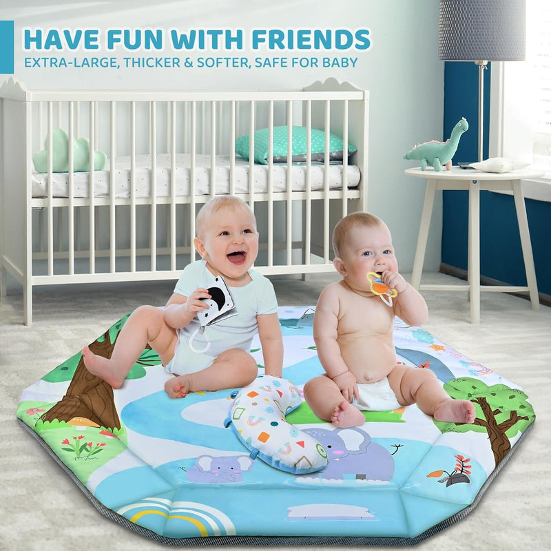 Multifunctional Baby Play Mat for Development and Play with Play Arches and Ball Pit