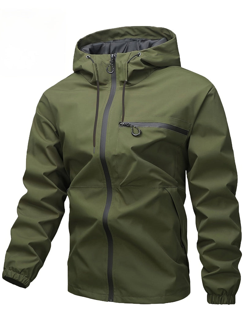 Men's Outdoor Jacket for Spring and Autumn – Windproof Hooded Jacket for Outdoor Activities