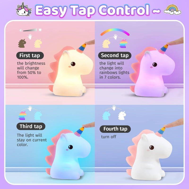 Unicorn Night Light with Soft Glow for a Soothing and Magical Atmosphere in Children's Room