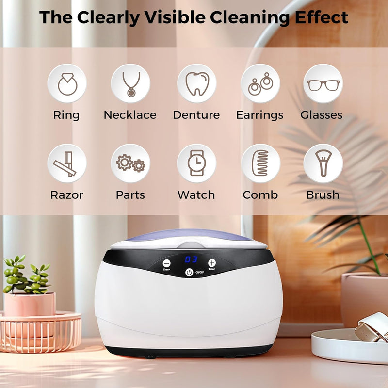 Alaric 650ml Ultrasonic Jewellery & Accessories Cleaner