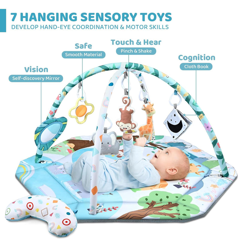 Multifunctional Baby Play Mat for Development and Play with Play Arches and Ball Pit
