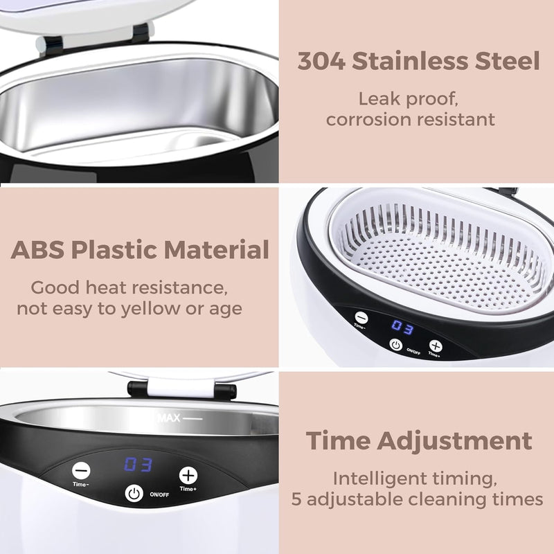 Alaric 650ml Ultrasonic Jewellery & Accessories Cleaner