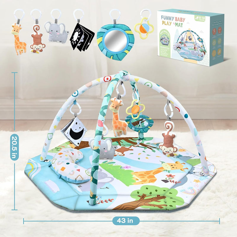 Multifunctional Baby Play Mat for Development and Play with Play Arches and Ball Pit
