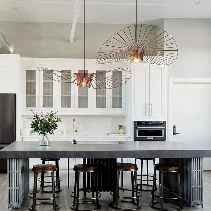 Design Pendant Lamp with Wave Structure and Adjustable Cable